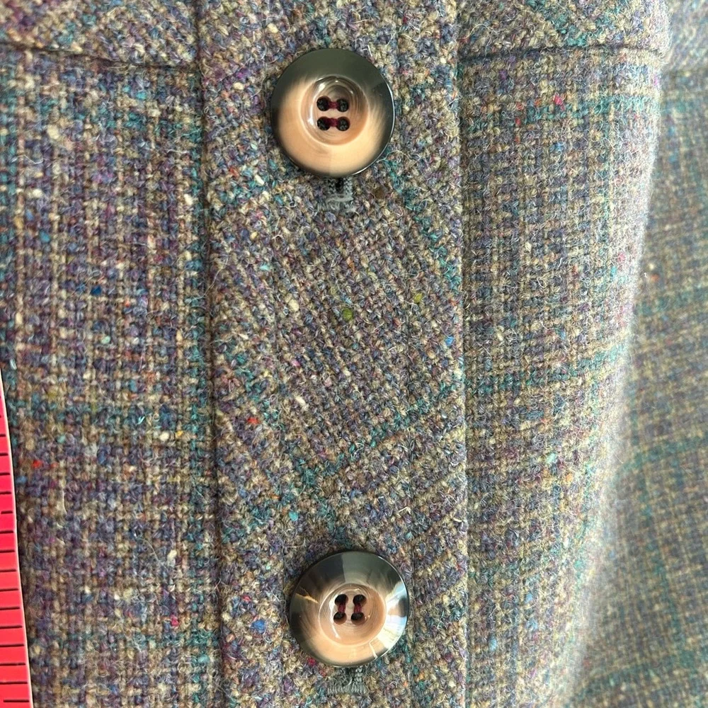 Vintage Henry White Dublin wool tweed blazer purple multicolor - Picture 4 of 9